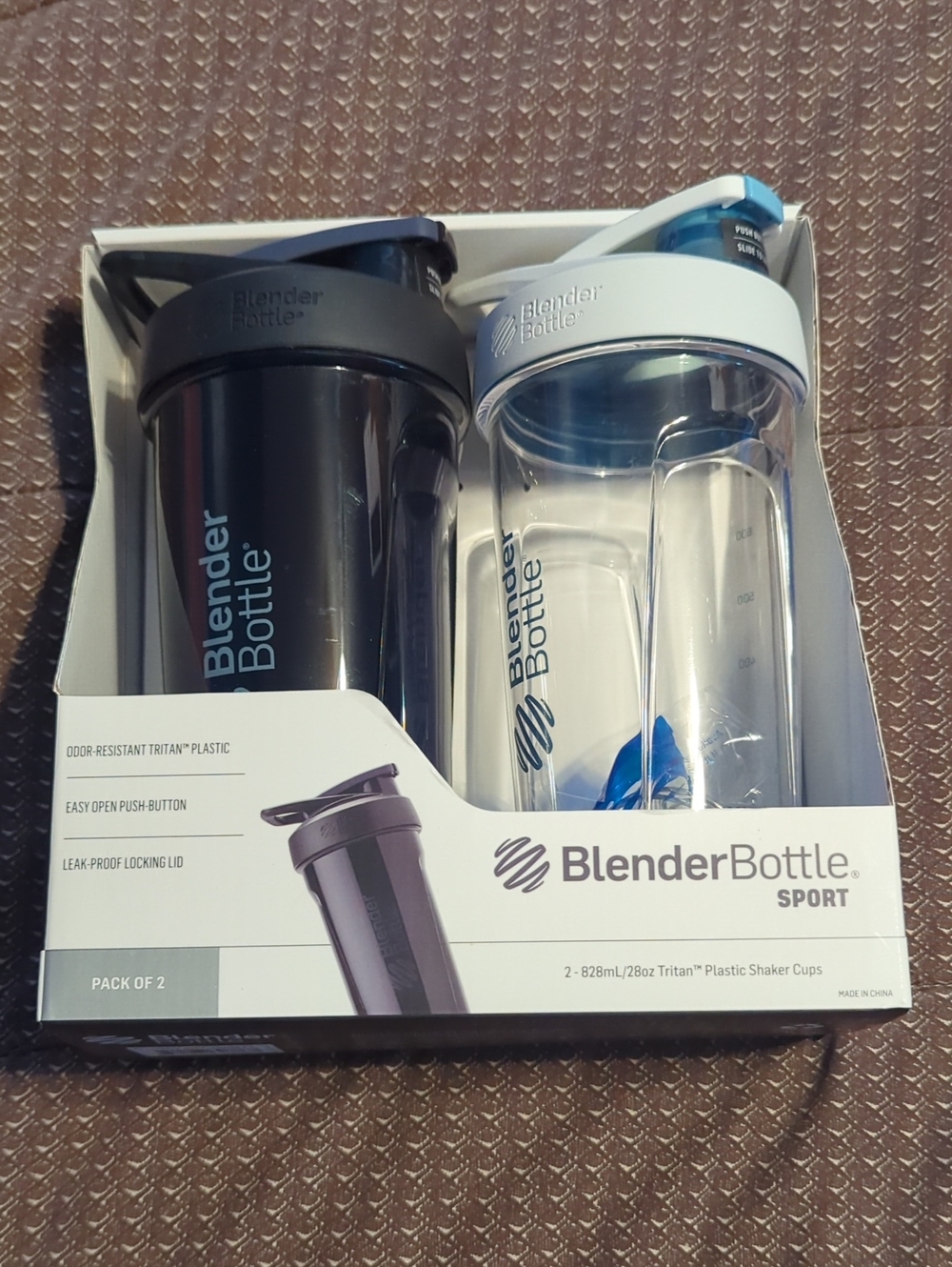 Blender Bottle Sport, 2 / 28 oz Tritan Plastic Shaker Cups